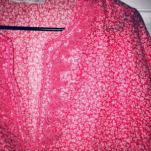 Floral pink blouse
